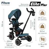 Детский велосипед Pituso Elite Plus (сине-зеленый) - Превью изображения №6 — Интернет-магазин ПроЗаказ