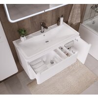  Grossman Тумба под умывальник Адель 100 см подвесная (белый) - Превью изображения №3 — Интернет-магазин ПроЗаказ