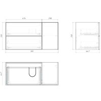  Grossman Тумба под умывальник Адель 100 см подвесная (белый) - Превью изображения №2 — Интернет-магазин ПроЗаказ