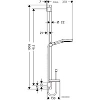 Душевой гарнитур  Hansgrohe Raindance Select S 120/Unica (26631400) - Превью изображения №2 — Интернет-магазин ПроЗаказ