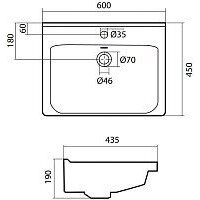 Умывальник Santek Миранда 60 (1WH302421) - Превью изображения №5 — Интернет-магазин ПроЗаказ