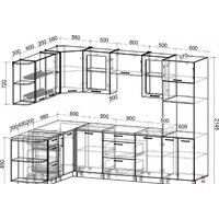 Готовая кухня Интерлиния Мила Gloss 1.88x2.8 левая (серый софт/серый софт/травертин серый) - Превью изображения №6 — Интернет-магазин ПроЗаказ