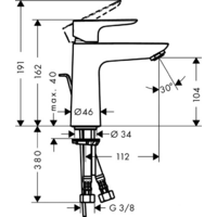 Смеситель Hansgrohe Talis E 71710000 (хром) - Превью изображения №2 — Интернет-магазин ПроЗаказ