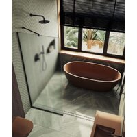 Душевая стенка MaybahGlass 195x89 MGD-690-6у (сатин стекло/черный) - Превью изображения №5 — Интернет-магазин ПроЗаказ