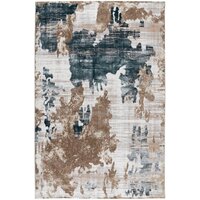 Radjab Carpet Бьянка Прямоугольник D009A 8563RK-B (1x2, Cream Shirink/Blue Fdy)