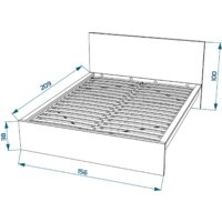 Кровать Mebelain Varma Sang 140 (белый) - Превью изображения №9 — Интернет-магазин ПроЗаказ