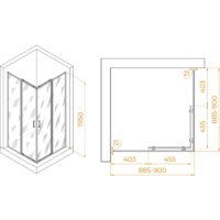 Душевой уголок RGW PA-030B 3508103099-24 90x90 (черный/матовое-сатинат стекло) - Превью изображения №2 — Интернет-магазин ПроЗаказ