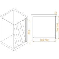 Душевая стенка RGW WA-010G 351001012-16 120 (золото/прозрачное стекло) - Превью изображения №2 — Интернет-магазин ПроЗаказ