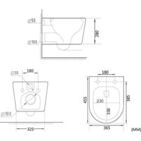 Унитаз подвесной Roxen Simple Compact 530120-01 Rimless Soft Close - Превью изображения №14 — Интернет-магазин ПроЗаказ
