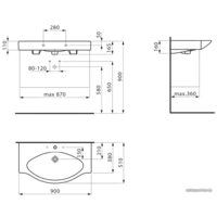 Умывальник Laufen Palace 90x51 [8117020001041] - Превью изображения №2 — Интернет-магазин ПроЗаказ