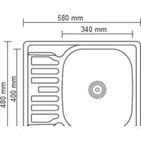 Кухонная мойка Ledeme L65848-R - Превью изображения №2 — Интернет-магазин ПроЗаказ
