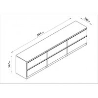 Тумба Mio Tesoro Кастор 6 ящиков 2.03.03.110.4 (серый) - Превью изображения №5 — Интернет-магазин ПроЗаказ