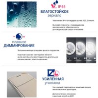  Doratiz Шкаф с зеркалом Doratiz Аква Плюс 50 2711.936 (белый,с подсветкой) - Превью изображения №14 — Интернет-магазин ПроЗаказ