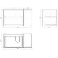 Grossman Тумба под умывальник Адель 90 см подвесная (белый) - Превью изображения №2 — Интернет-магазин ПроЗаказ