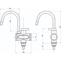 Проточный электрический водонагреватель-кран Mixline WH-003 (золото) - Превью изображения №5 — Интернет-магазин ПроЗаказ