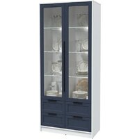 Шкаф-витрина Интерлиния Концепт Тренд КТ-ШВ2 с подсветкой (белый платинум/дуб королевский) - Превью изображения №2 — Интернет-магазин ПроЗаказ