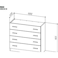 Комод НК-Мебель Fresco КМ-100N 72518529 (белый/дуб вотан) - Превью изображения №4 — Интернет-магазин ПроЗаказ