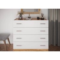 Комод НК-Мебель Fresco КМ-100N 72518529 (белый/дуб вотан) - Превью изображения №3 — Интернет-магазин ПроЗаказ