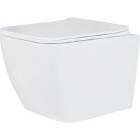 Унитаз подвесной Roxen Cube One Rimless 6 в 1 StounFix Dual Fresh 543879 (кнопка: черный матовый) - Превью изображения №4 — Интернет-магазин ПроЗаказ