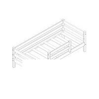 Кровать-тахта Мебельград Соня вариант 4 (массив сосны белый) - Превью изображения №2 — Интернет-магазин ПроЗаказ