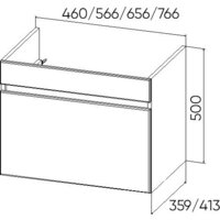  Viant Тумба под умывальник Мальта Como 70 VMAL70CO-T1YP - Превью изображения №4 — Интернет-магазин ПроЗаказ