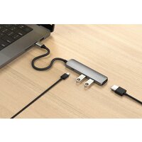 Док-станция Satechi 4-in-1 USB-C Slim Multiport Adapter 4K ST-P4SM (серый) - Превью изображения №4 — Интернет-магазин ПроЗаказ