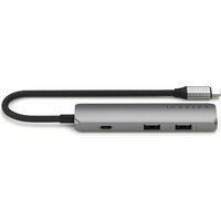 Док-станция Satechi 4-in-1 USB-C Slim Multiport Adapter 4K ST-P4SM (серый) - Превью изображения №2 — Интернет-магазин ПроЗаказ