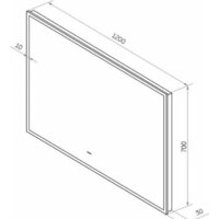  Континент Зеркало Amer Led 120x70 (с бесконтактным сенсором, черный, нейтральная подсветка) - Превью изображения №9 — Интернет-магазин ПроЗаказ