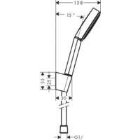 Душевой гарнитур  Hansgrohe Pulsify 105 1jet 24301000 (хром) - Превью изображения №2 — Интернет-магазин ПроЗаказ