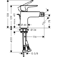 Смеситель Hansgrohe Talis E 71720000 - Превью изображения №2 — Интернет-магазин ПроЗаказ