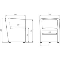 Интерьерное кресло Лама-мебель Рико (Bahama Plus Bone) - Превью изображения №4 — Интернет-магазин ПроЗаказ