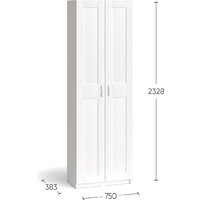 Шкаф распашной Mio Tesoro Макс 2 двери 2.06.01.040.4 (серый) - Превью изображения №4 — Интернет-магазин ПроЗаказ