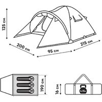 Треккинговая палатка RSP Outdoors Deep 3 - Превью изображения №14 — Интернет-магазин ПроЗаказ