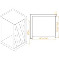 Душевая стенка RGW WA-010G 351001011-16 110 (золото/прозрачное стекло) - Превью изображения №2 — Интернет-магазин ПроЗаказ