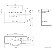 Умывальник Laufen Palace 120x51 [8117040001041] - Превью изображения №2 — Интернет-магазин ПроЗаказ