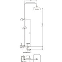 Душевая система  Valfex Naos Chrome VF.2402 - Превью изображения №2 — Интернет-магазин ПроЗаказ