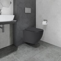 Унитаз подвесной Lauter Augsburg 21109EC + I012709 + I090138 (черный матовый с кнопкой смыва черный матовый) - Превью изображения №9 — Интернет-магазин ПроЗаказ
