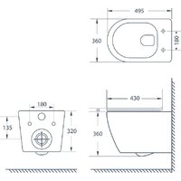 Унитаз подвесной Lauter Augsburg 21109EC + I012709 + I090138 (черный матовый с кнопкой смыва черный матовый) - Превью изображения №22 — Интернет-магазин ПроЗаказ