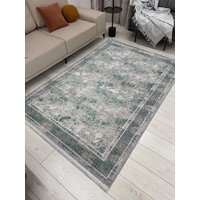 Ковер для жилой комнаты Radjab Carpet Афина Прямоугольник 9008A 12799RK (1.6x2.3, Grey/Green) - Превью изображения №2 — Интернет-магазин ПроЗаказ