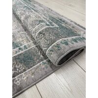 Ковер для жилой комнаты Radjab Carpet Афина Прямоугольник 9008A 12799RK (1.6x2.3, Grey/Green) - Превью изображения №5 — Интернет-магазин ПроЗаказ