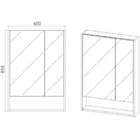  Viant Шкаф с зеркалом Мальта 60 VMAL60-ZSH - Превью изображения №5 — Интернет-магазин ПроЗаказ