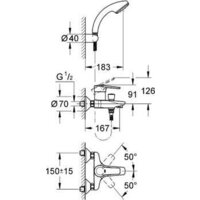 Смеситель Grohe EuroStyle 33592000 - Превью изображения №2 — Интернет-магазин ПроЗаказ
