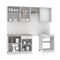 Готовая кухня Mio Tesoro Экстра-лайт 2.2 (белый/марсель) - Превью изображения №3 — Интернет-магазин ПроЗаказ