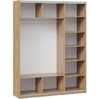 Шкаф-купе Трия Оскар Хилтон Т2 1800 271090 (ручка черная/дуб крафт золотой/графит матовый) - Превью изображения №2 — Интернет-магазин ПроЗаказ