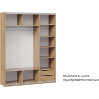 Шкаф-купе Трия Оскар Хилтон Т2 1800 271090 (ручка черная/дуб крафт золотой/графит матовый) - Превью изображения №3 — Интернет-магазин ПроЗаказ