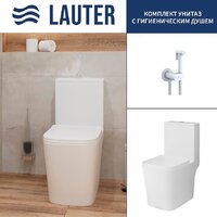 Lauter W09 P-TRAP 21900002 + гигиенический душ Neo 21LT0473MW (горизонтальный выпуск)