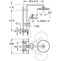 Душевая система  Grohe Start System 250 266772430 - Превью изображения №7 — Интернет-магазин ПроЗаказ