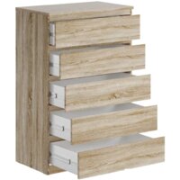 Комод Mio Tesoro Мальта 5 ящиков 80x121 2.05.02.090.3 (дуб сонома) - Превью изображения №3 — Интернет-магазин ПроЗаказ