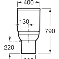 Унитаз напольный Roca Dama Senso [342517000] (без бачка, без сиденья) - Превью изображения №4 — Интернет-магазин ПроЗаказ