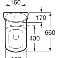 Унитаз напольный Roca Dama Senso [342517000] (без бачка, без сиденья) - Превью изображения №3 — Интернет-магазин ПроЗаказ